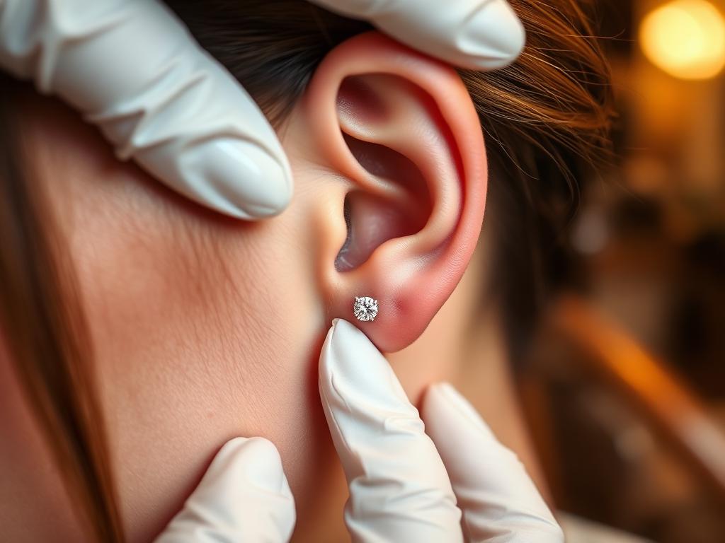 Professionell piercing och öronhåltagning i steril miljö på kliniken i Järfälla